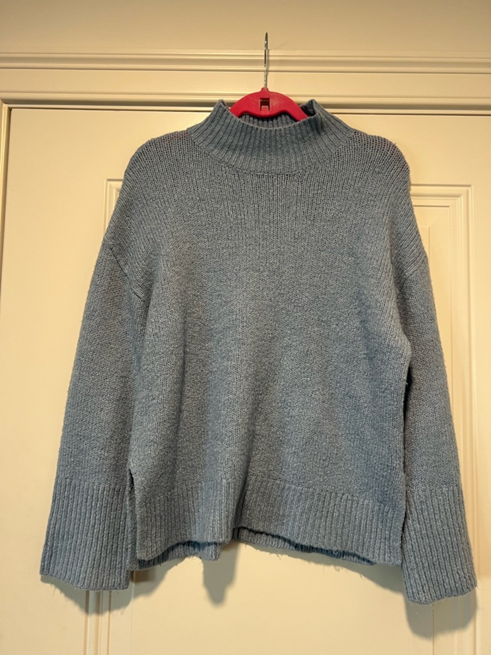 New Look Light Blue Mock Neck Sweater